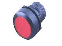 Push Button Actuator Switch Non-Illuminated Momentary • White Flush Button • Black 30mm Bezel [PB301MW]