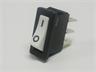 Slim Rocker Switch • Form : SPDT-1-0 • 10A-250 VAC • Solder Tag • 19x6.8mm • White Curved Actuator • Marking : - / O [MR3H20-S5BW]