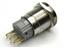 Ø19mm Vandal Resistant Stainless Steel IP67 Round Flat Push Button Switch with 1N/O 1N/C Latch Operation and 5A-250VAC Rating [AVP19F-L2S]