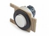 Push Button Actuator Non-Illuminated Momentary • White Raised Button • Black 35mm Flush Bezel [PB352MW]