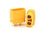 XT60U Battery Connector 2pole 60A - Cable End Polarized Male/Female Low Profile 3,5MM Gold Plated Bullet Terminals. [RC-XT60U CONNECTOR PR]