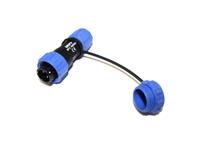 Circular Connector Plastic IP68 Screw Lock Male Cable End Plug With Cap 2 Poles 13A/250VAC 4-6,5mm Cable OD [XY-CC130-2P-I-C]