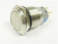 Ø19mm Vandal Proof Stainless Steel IP67 Push Button Switch with 2C/O Latch Operation and 5A-250VAC Rating [AVP19F-L4S]