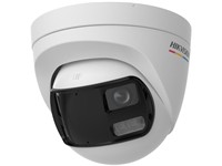 Hikvision 3K ColorVu Dual-Lens Turret Camera, 2.8mm Lens, 40m IR, 3K CMOS, 3D DNR, Horizontal:FOV:180°, Vertical FOV:75°, STD/HIGH-SAT/HIGHLIGHT, Built-in Microphone, WDR, BLC, HLC, Global, 24/7 Color Imaging with F1.0 Aperture, 12VDC, IP67 [HKV DS-2CE72KF3TP-DLS180 (2.8MM)]