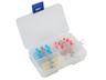 Solder Seal Heat Shrink Tube Connector. Waterproof Terminal. 4 Sizes 50 Pieces Per Set. White = AWG 26-24:(0.25-0.34mm), Red=AWG 22-18: (0.5-1.0mm), Blue= AWG 16-14:(1.5-2.5mm), Yellow=AWG 10-6:(4.0-6.0mm) [HKD 50PC SOLDER BUTT CONNECT KIT]