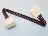 LED RGB Cable for 10mm strips with waterproof Strip Connectors on both ends of the Cable [LED RGB JOINERS ON CABLE IP54]