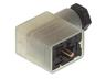 Valve Connector - Rectangular Female DIN43650-B (11mm) - 2 Pole + Earth w/Free Wheel Diode + Yellow LED - 8A 120VAC/VDC PG9 IP65 4 - 7mm OD Cable Entry BLACK (933712100) [GML209NJLED120YE BK]