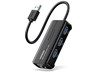USB Type-A Male to Ethernet Adapter with 3-Port USB Hub – Black, 3xUSB 3.0 Ports:5Gbps, Ethernet:1000Mbps, Compatible Systems:Windows, Linux, macOS, iPadOS 16, Aluminium Case, Backward Compatible with USB 2.0 Devices [USB3.0 3PORT HUB WITH LAN PORT]