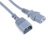 Power Extention Cable IEC C13 Female - C14 Male 2m Grey [PWR EXT CAB IEC C13F-C14M 2M GY]