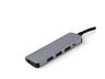 USB TYPE-C Male Plug on Lead to 4 Port USB 3.0 HUB, Also with Micro USB Port . 5 IN 1, High End Finish, Low Profile Aluminium, Slim Design, Size 10,5cm x 3,2cm x 1cm [TYPE-C TO 4PORT USB3.0+MICRO HUB]