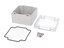 Polycarb Enclosure 90x90x60mm Grey Body Clear Lid IP66 [1554E2GYCL]