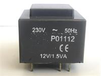 PCB Transformer • 1.5VA • 15V out • 100mA [TRF 3328]