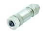 4 way Female Cylindrical Cable Connector with Screw Lock , Shieldable and Diecasted Zinc Thread Ring [99-1430-814-04]