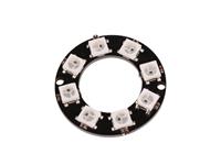 WS2812 Neopixel Ring with 8 RGB LEDS. Rings can be cascaded as as only 1 MCU I/O Pin is used for control. OD 28mm 4-7V [HKD WS2812 NEOPIX RING-8LED 28MM]