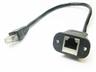 Cable with RJ45 Shielded Panel Jack to RJ45 Shielded Plug with 35cm Cable Length [XY-RJ1770-01C]