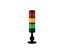 Industrial LED Tubular Econo Beacon Lamp 3 Layer Continuos Red/Yellow/Green 24VDC NPN with Foldable Mounting Base 64mm Ø x 329mm with Flylead IP20 [CLX-MSL-301-BN-RYG]