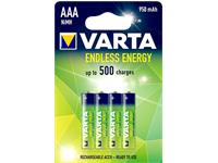 1.2V 950mAH Nickel Metal Hydride Battery AAA 4 per pack [NH-AAA950BP4 VARTA]