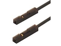 0.64mm system PVC Test Lead with 2 Insulated Sockets for 0.64mm round pillar • Black • 0.25 meter [MKL 0,64/25-0,25 BLK]