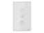 SONOFF 4x2 Luxury (WiFi only) White Glass Panel Touch Wall Light Triple Switch. Controlled via WiFi through IOS/Android APP- Ewelink. US Version [SONOFF WIFI TOUCH US 3W NEW]