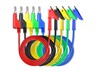 4mm Banana Plug Test Cable 5pcs/Bag Plug to Clip(Red+Black+Yellow+Green+Blue) [HKD 5X1M SILICONE CROC TO BANANA]