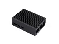 Aluminum Stripe Grooved Case for Raspberry PI 5, Built-In Cooling Fan and Heatsink Pillars. The Raspberry PI 5 IS Not Included. [WVS RASPBERRY PI5 ALUM CASE+FAN]