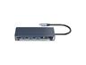 Hub 8 Port Type C, USB3.0 Type-A x 3, HDMI x 1, RJ45 x 1, USB3.0 Type-C x 1, TF&SD x 1, 214g, 11×18.5×3.2cm [ORICO WB-8P-GY-BP]