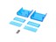 ABS Enclosure Hand Held 66X66X28MM Translucent Blue [1593KTBU]