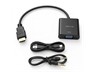 This Adapter Helps Convert The Signal From HDMI Interface To VGA, With Audio Output Port To Let You Sync The Video And Audio. With An Optional External Power Port To Help Stabilize The Performance. [XFF HDMI-VGA CONVERTOR +AUDIO T1]