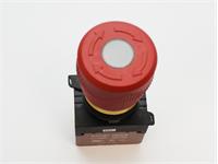 PB Emergency Switch 24V LED Latching - Twist Reset - Red Push Button - 22mm Panel Cut Out [PBME317TR-LED24VDC]