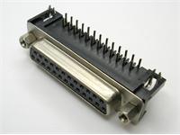 25 way Female D-Sub Connector with PCB Right Angle termination and Boxed [DBPA25S]