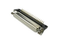 37 way Female D-Sub Connector with PCB Right Angle termination and Machined Pins [DC37S1A1N]