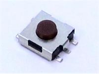 12VDC 50mA Brown Round Button SMD Tactile Switch with 1.1mm Lever in 6x6mm Size [DTSGF62N]