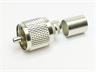 UHF 50Ω Male Inline Crimp Connector 10mm for Coaxial RG213 PL259 Cable [54S101-015A1]