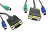 KVM Cable • 2 x Mini DIN 6-pin Male + HDB15-pin Male~to~2 x Mini DIN 6-pin Male + HDB15-pin Female [XY-PC66]