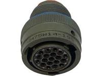 Circular Connector MIL-DTL-26482 Series II Style Bayonet Lock Cable End Plug Female 19 Pole #20 Contacts. Crimp 7,5A 600VAC/850VDC (6026-14-19SN) [MS3475W14-19S]