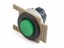 Push Button Actuator Non-Illuminated Momentary • Green Raised Button • Black 35mm Flush Bezel [PB352MG]