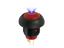 IP67 Illuminated Momentary Push Button Switch • Form : SPST-0-(1M) • 17mm Round Black Bezel • Red Button with Blue LED • Solder-Lug [PBR171ATLE2L6]