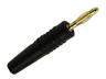 Banana Plug 2mm Black- Gold Plated 'Lantern' Contact - Solder Term. 10A-30VAC/60VDC [XY-MST2 BLACK]