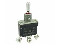 Waterproof Toggle Switch Hi Power / Duty Cycle Single Pole Form 1C (1c/o On-Off-On) 12A 250VAC Screw/Fast-On Terminals [1HAS4T1B1M1N1S]