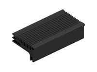 Extruded Heatsink for Lock-In Retaining Spring Rth= 0.75 K/W • Length : 100mm • Black Anodised surface [SK487-100SA]