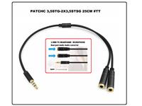 PATCHC Mini 3,5mm Stereo Plug -2 X RCA Socket 25cm [PATCHC 3,5STG-2X3,5STSG 25CM #TT]