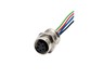 Circular Connector M12 Panel Female A COD 5 Pole Front Mount M16 0,5m Cable Pigtail [0936 DFC 351]