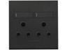 VETI 3 Double RSA Socket 2x16A (100x100mm) Graphite [VETI 3V22GG]