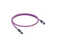 Cordset - Profibus M12 B COD Female Straight. 5 Pole - Single End - 5M PUR Violet Cable 7.6mm OD. IP67 (12506) [0975 254 103/5M]