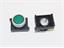 Push Button Actuator Switch Illuminated Momentary • Green Flush Lens • Metallic Silver 30mm Bezel [P301MGS]