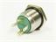 Ø16mm Vandal Proof Stainless Steel IP65 Push Button and Green 12V LED Dot Illuminated Switch with 1N/O Momentary Operation and 2A-36VDC Rating [AVP16F-M1SDG12]
