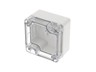 Polycarb Enclosure 65x65x40mm Grey Body Clear Lid IP66 [1554B2GYCL]
