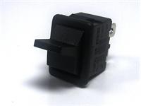 Miniature Rocker Switch • Form : SPST-1-0 • 10A-250 VAC • Solder Tag • 19x13mm • Black Lever Actuator • Marking : None [MR110-H2BB]