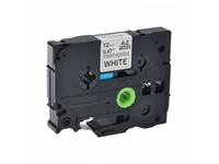 Brother Compatible, TZE, Extra Strong Adhesive Tape Black on White 12mm ( 8 Metres) [AZE-S231]