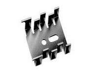 Finger-Shaped Heatsink for SOT-32,TO-220 • pattern Drilled • Rth= 18 K/W • Length : 30mm • Black Anodised surface [FK212SACB]